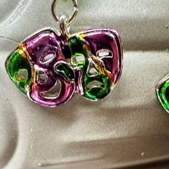 Mardi Gras Colorful Mask Earrings 2/$22 - Picture 5 of 7